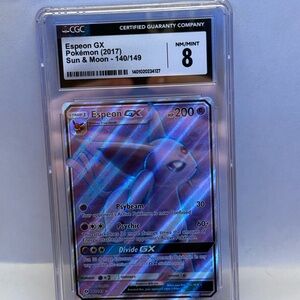 Pokemon Espeon GX Holographic Card - Purple Blue